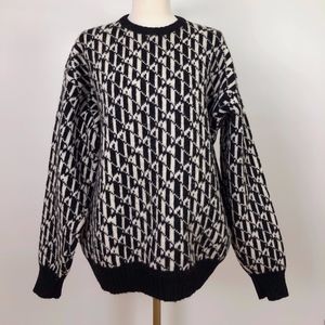 Vintage Glengair Black and White 100% Wool…